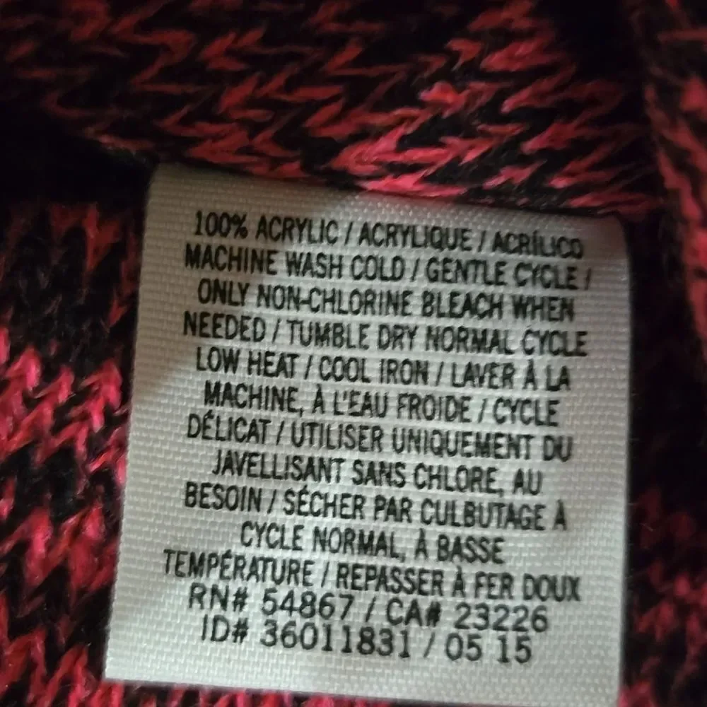 PINK Victoria's Secret Y2K Beanie Hat‎ Heathered Pink Black Winter Hat Grundge